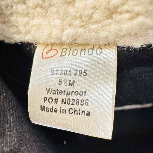 Blondo Boots Womens 5.5 Brown Suede Shearling Harlow Ankle Waterproof Lug Sole - Picture 12 of 13